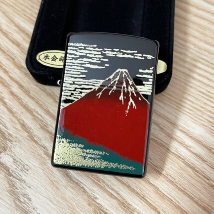 Japanese Zippo Maki-e Urushi Mt Fuji Gold Leaf Lighter