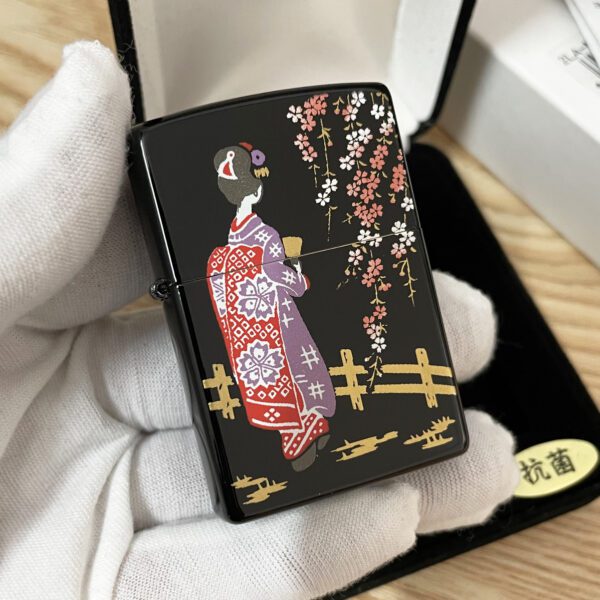 Japanese Zippo Traditional Crafts Maki-e Maiko Kyoto Lighter