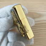 Japanese Zippo gold Marble Horse emblem lighter – alternate view 1