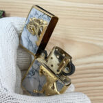 Japanese Zippo gold Marble Horse emblem lighter – alternate view 3