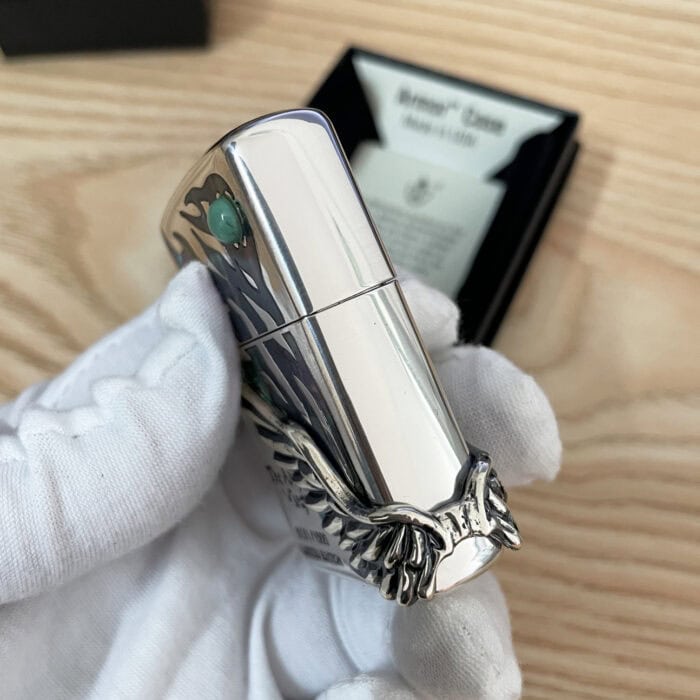 Silver-Plated Angel Wings Zippo | KingZendo