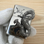 Japanese Zippo silver Big Snake emblem lighter – alternate view 2