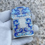 Zippo silver-tone enamel Mythical Animal jacket lighter