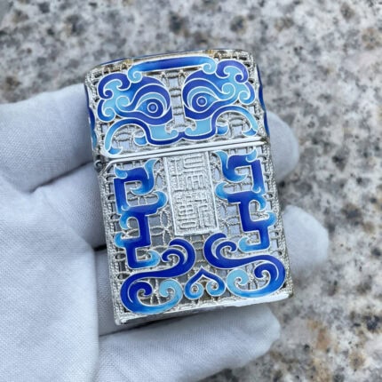 Zippo silver-tone enamel Mythical Animal jacket lighter