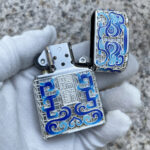 Zippo silver enamel Mythical Animal jacket lighter – alternate view 6