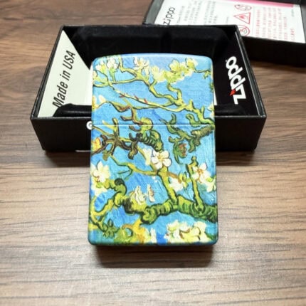 Zippo Van Gogh Almond Blossom full-wrap color lighter