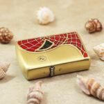 Open Spider-Man Zippo Armor lighter showing reverse engraving