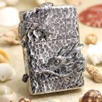 Zippo3DMeteorCraterPlatedSilverDragon