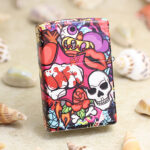 Zippo Funny Skull full-wrap color lighter – alternate view 1