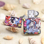 Zippo Funny Skull full-wrap color lighter – alternate view 2