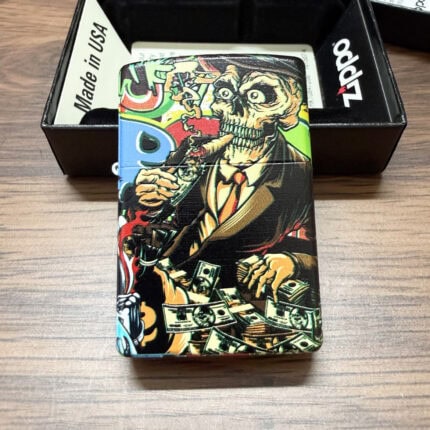 Zippo Wealth Skull full-wrap color lighter