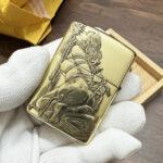 Open Bound Woman brass Zippo Armor lighter front artwork