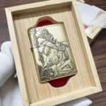 Bound Woman high-polish brass Zippo Armor lighter complete set