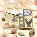 2019 Japanese Zippo Harley-Davidson Brass and Silver Etched Lighter – product image 2 of 7