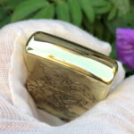 Open Napoleon Zippo Armor lighter reverse view