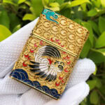 Zippo gold enamel Crane jacket lighter – alternate view 1