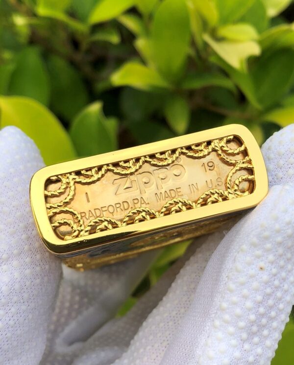 ZippoPlatedGoldenJacketJapaneseCrane_02 ZippoPlatedGoldenJacketJapaneseCrane_02