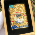 Zippo gold enamel Crane jacket lighter – alternate view 7