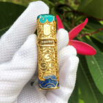 Zippo gold enamel Crane jacket lighter – alternate view 13