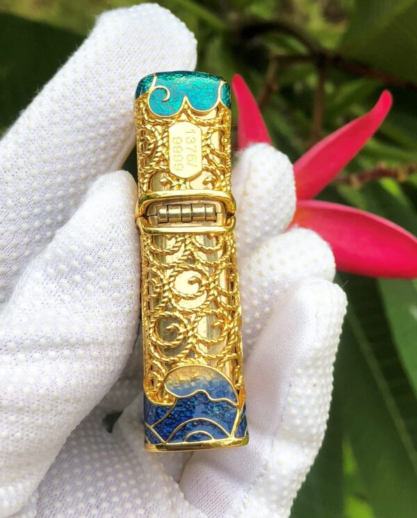 ZippoPlatedGoldenJacketJapaneseCrane_17 ZippoPlatedGoldenJacketJapaneseCrane_17