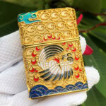 Zippo gold enamel Crane jacket lighter – alternate view 15