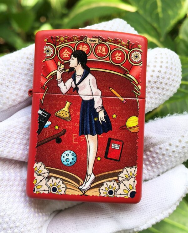 ZippoRedMatteWindyGirlDreamer