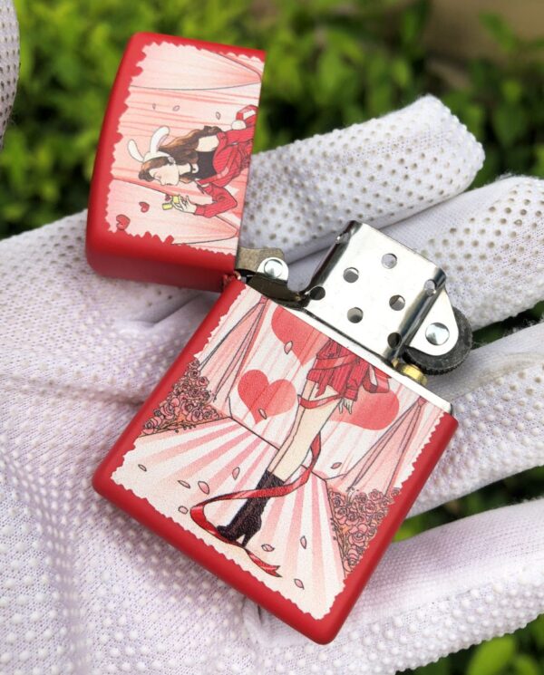 ZippoRedMatteWindyGirlLimitedEdition_01 ZippoRedMatteWindyGirlLimitedEdition_01