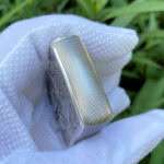 Opposite ribbed side of the Holy Bible sterling silver Zippo Armor lighter