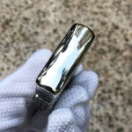 Polished narrow edge of the Four Horsemen sterling silver Zippo lighter