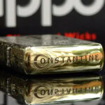 KZ251 polished brass Constantine lid top detail