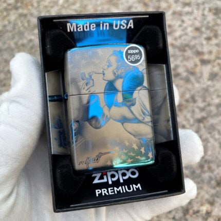 Zippo Mazzi Windy Girl & Zippo Car Blue Lighter 20446