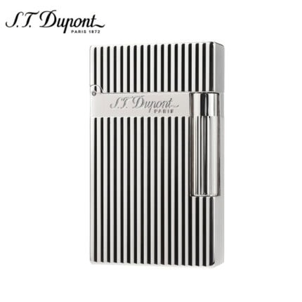 S.T. Dupont Ligne 2 silver vertical guilloché lighter 16817