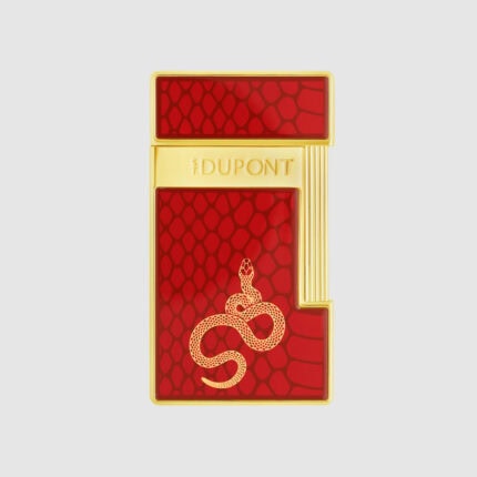 S.T. Dupont Slimmy 2025 Year of the Snake red lacquer and gold torch lighter 028075