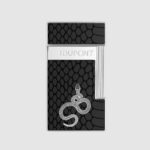 S.T. Dupont Slimmy 2025 Year of the Snake black lacquer and chrome torch lighter 028076