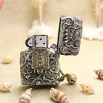 Zippo Silver-Tone Brave Troops Metal Jacket Lighter – alternate view 3