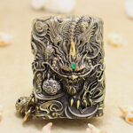 Zippo Brass Brave Troops Metal Jacket Lighter