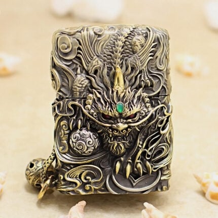 Zippo Brass Brave Troops Metal Jacket Lighter