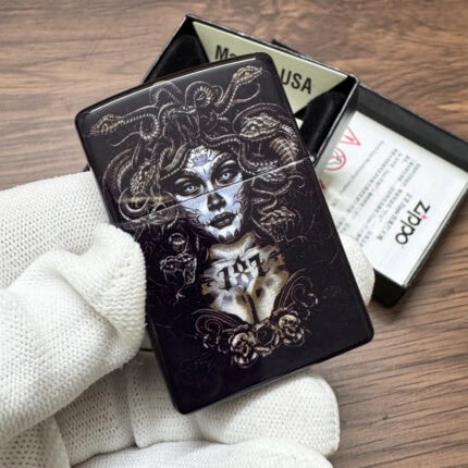 Zippo Medusa design full-wrap color lighter
