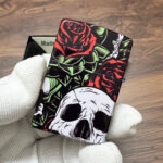 Zippo Skull and Rose full-wrap color lighter