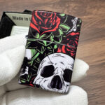 Zippo Skull and Rose full-wrap color lighter – alternate view 3