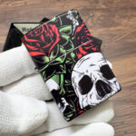Zippo Skull and Rose full-wrap color lighter – alternate view 4