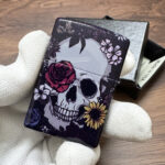 Zippo Burial Skull full-wrap color lighter – alternate view 5