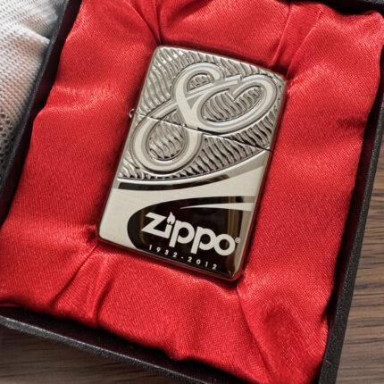 Zippo 80th Anniversary Black Chrome Armor Lighter 28249
