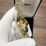 Open Tree of Life sterling silver Zippo Armor lighter with gold-tone insert