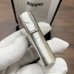 Opposite hinge-side profile of the Tree of Life sterling silver Zippo lighter