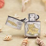 Open Tom and Jerry smoked silver Zippo Armor lighter front view
