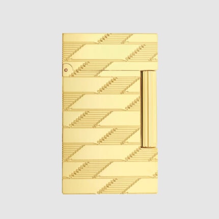 S.T. Dupont Ligne 2 Monogram 1872 yellow gold guilloché lighter C16178
