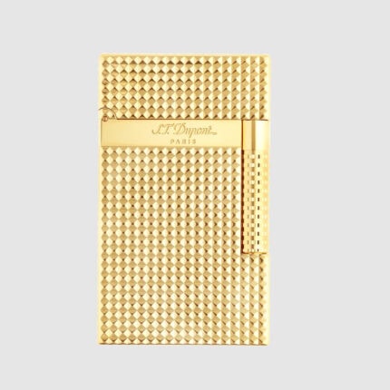 S.T. Dupont Le Grand Yellow Gold Diamond Head Lighter C23009 front view