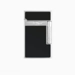 S.T. Dupont Le Grand Black Lacquer Palladium Lighter C23010 front view