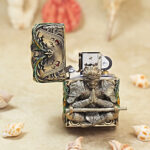 Zippo Brass Monkey King Metal Jacket Lighter – alternate view 2